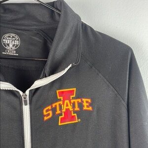 Iowa State Black Zip-Up Track Jacket Size M